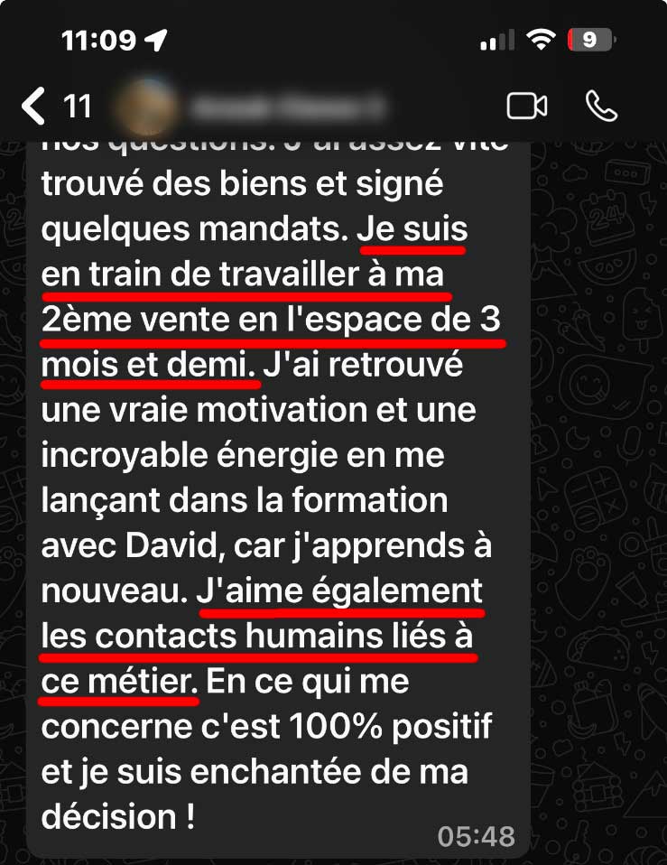 Ma deuxième vente en l'espace de 3 mois et demi