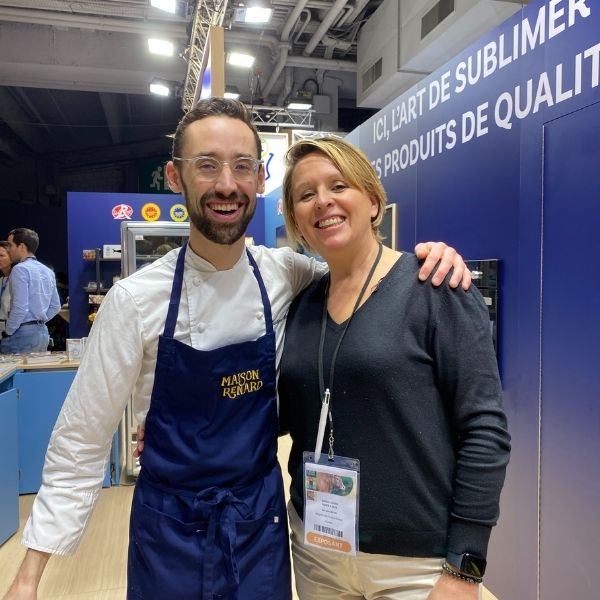 Photo au salon de l'agriculture avec un gagnant de Top Chef