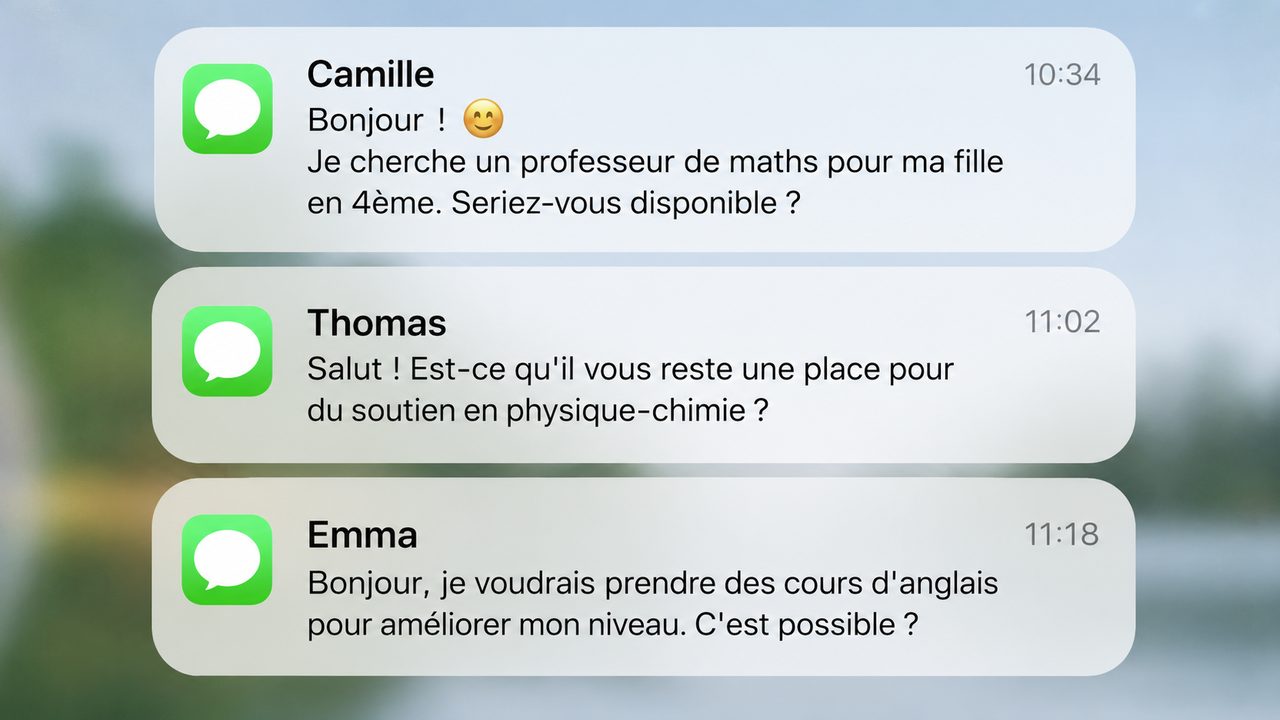 Un professeur qui recoit de nombreuses demandes