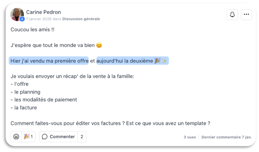 Message reçu d’un prof accompagné — 11