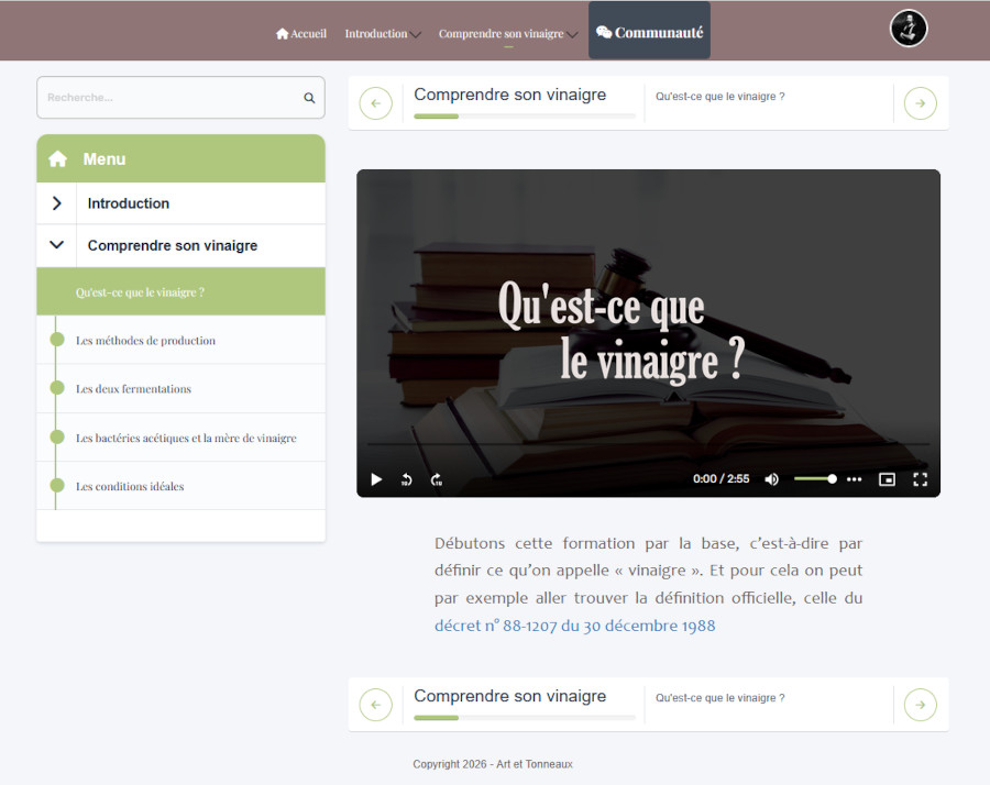 Aperçu du module Comprendre son vinaigre