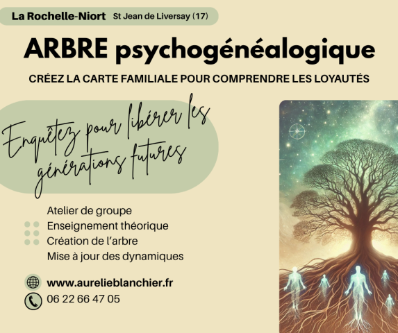 Atelier Construction Arbre PsychoGénéalogique près de La Rochelle avec Aurélie Blanchier