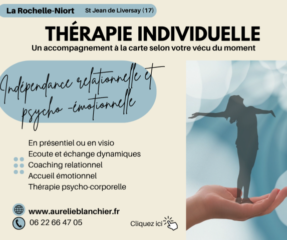 Accompagnement thérapie individuelle avec Aurélie Blanchier