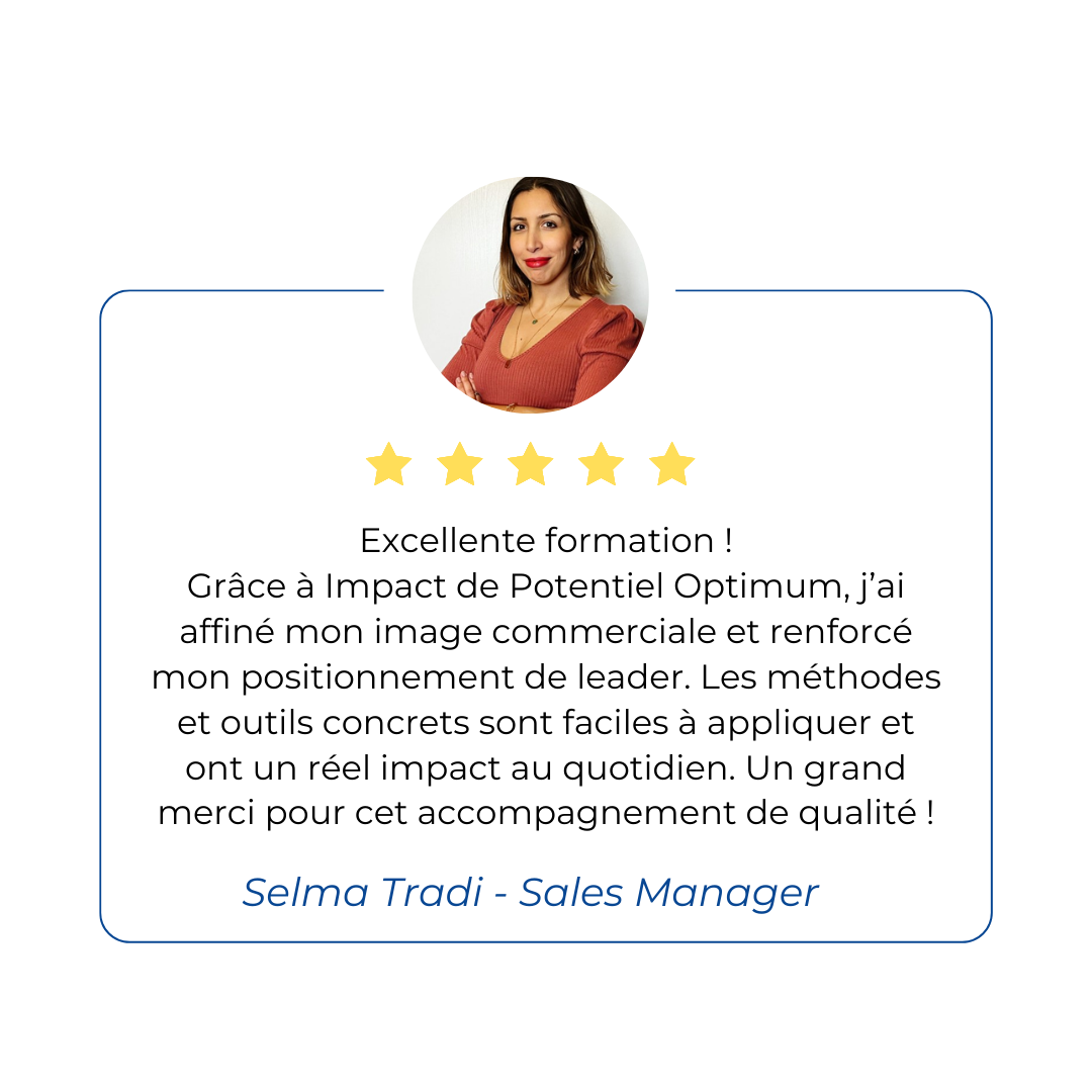 Avis client formation digitale IMPACT - Potentiel Optimum