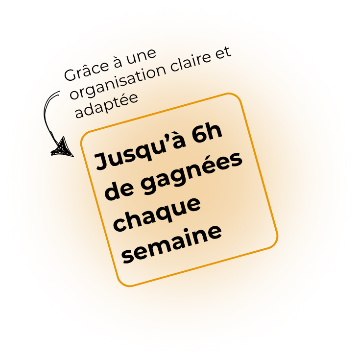 jusqu'à 6h/semaine de gagnées grâce à l'accompagnement BOOST