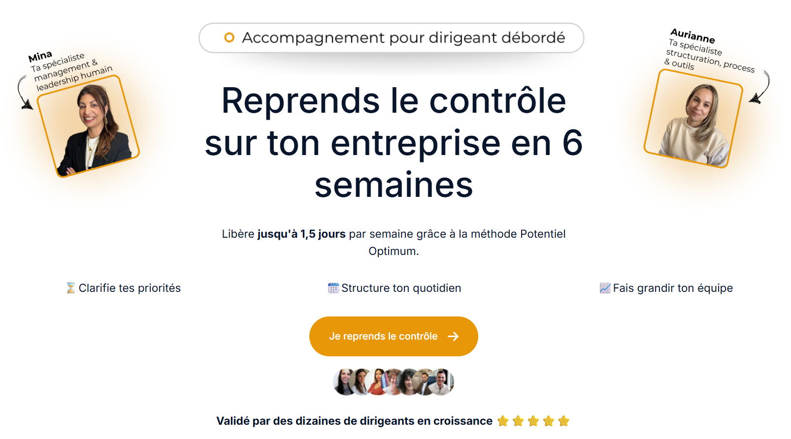 programme de l'accompagnement BOOST - structurer son entreprise en 6 semaines