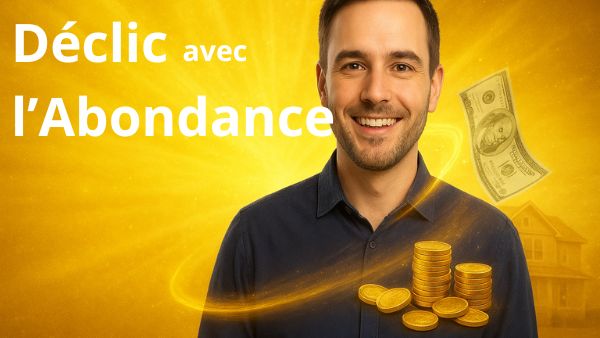 Déclic avec l'abondance, un homme montre l'argent gagné grâce à la loi d'attraction financière