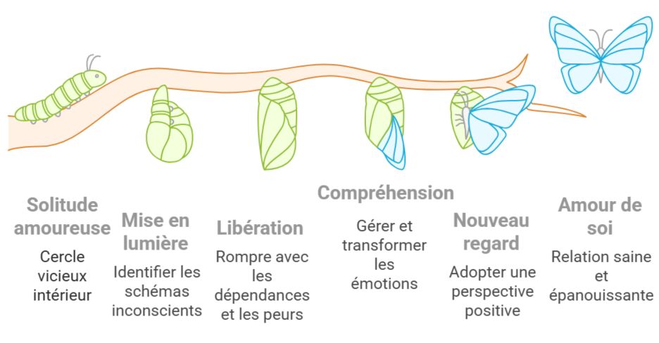Surmonter la solitude amoureuse, comment la chenille se transforme en papillon