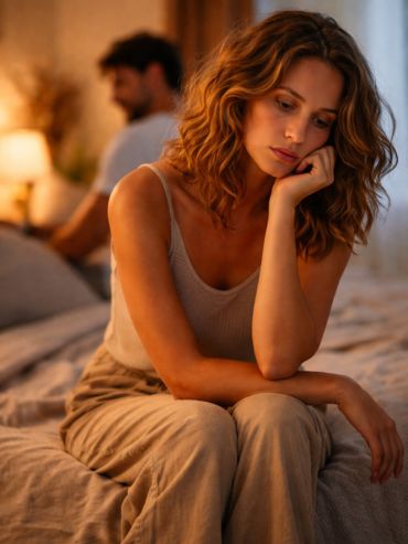 Solitude affective en couple, femme qui se sent seul malgré la présence de son mari