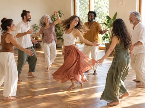 Séance de biodanza avant d'entrer dans l'énergie féminine