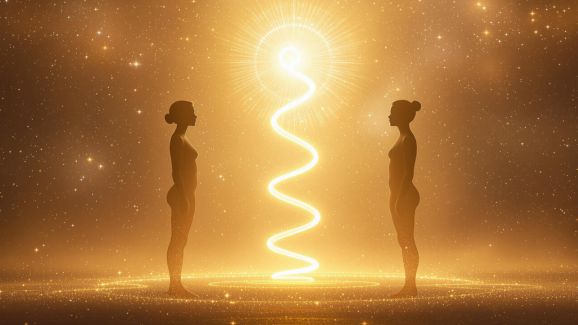 La kundalini entre 2 flammes jumelles créé un vortex d'énergie au niveau de la terre pour pour monter dans les plans spirituels supérieurs.