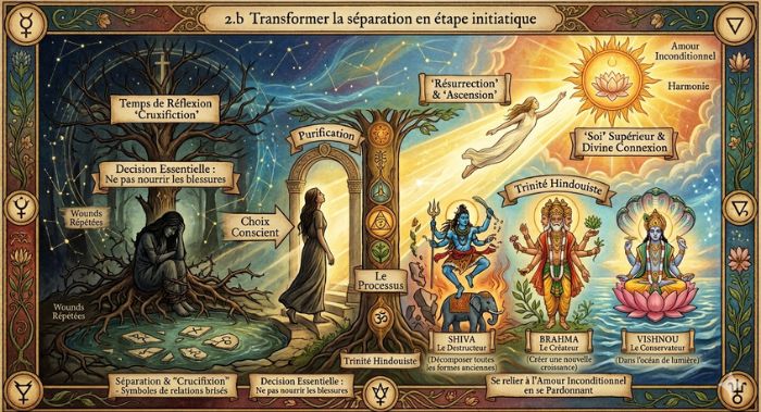processus pour transformer la séparation du couple sacré en étape initiatique