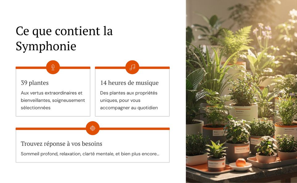 Ce que contient la symphonie des plantes