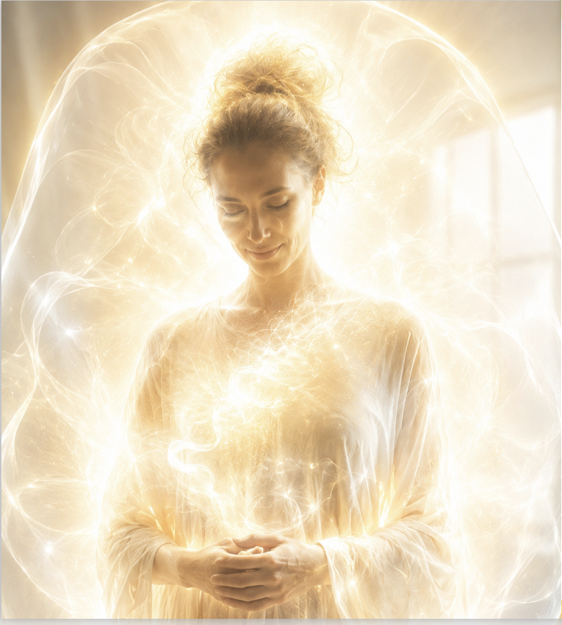 Champ énergétique clair et lumineux