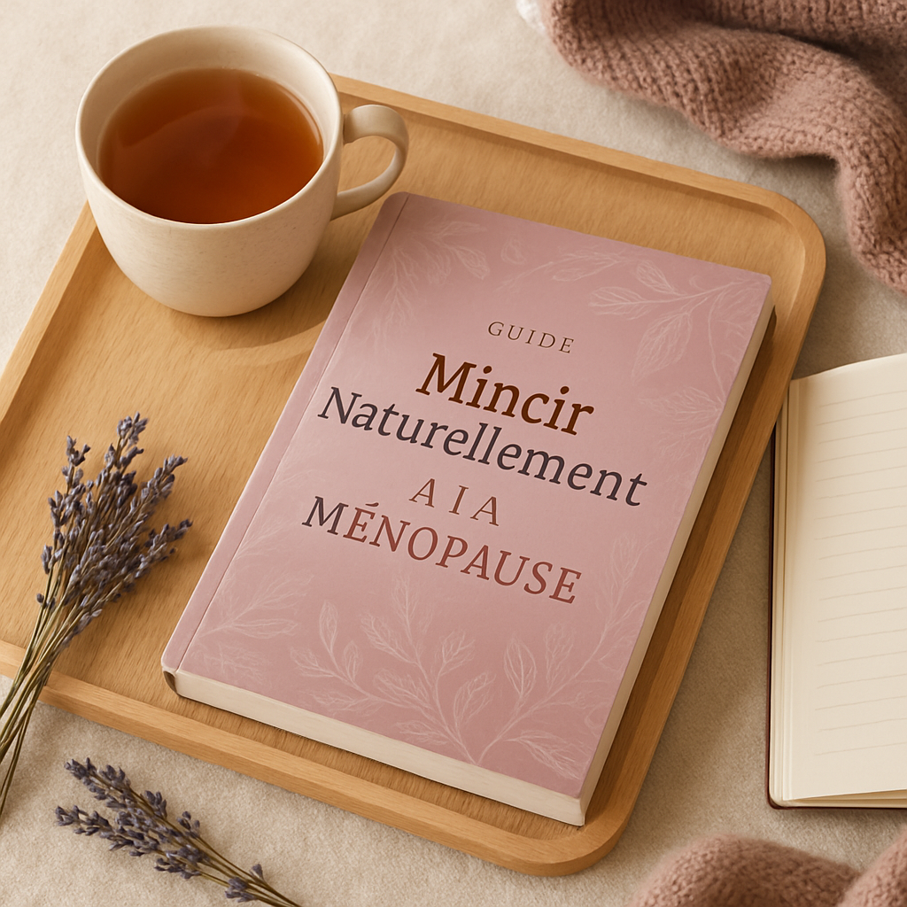 Mockup guide gratuit perdre du poids ménopause - téléchargement immédiat PDF