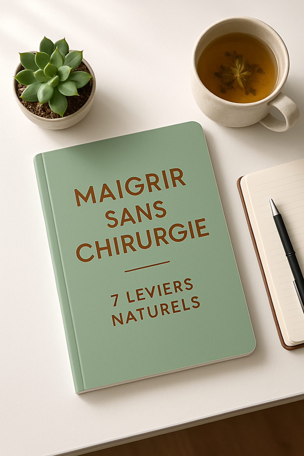 Mockup guide gratuit maigrir sans chirurgie - téléchargement immédiat PDF