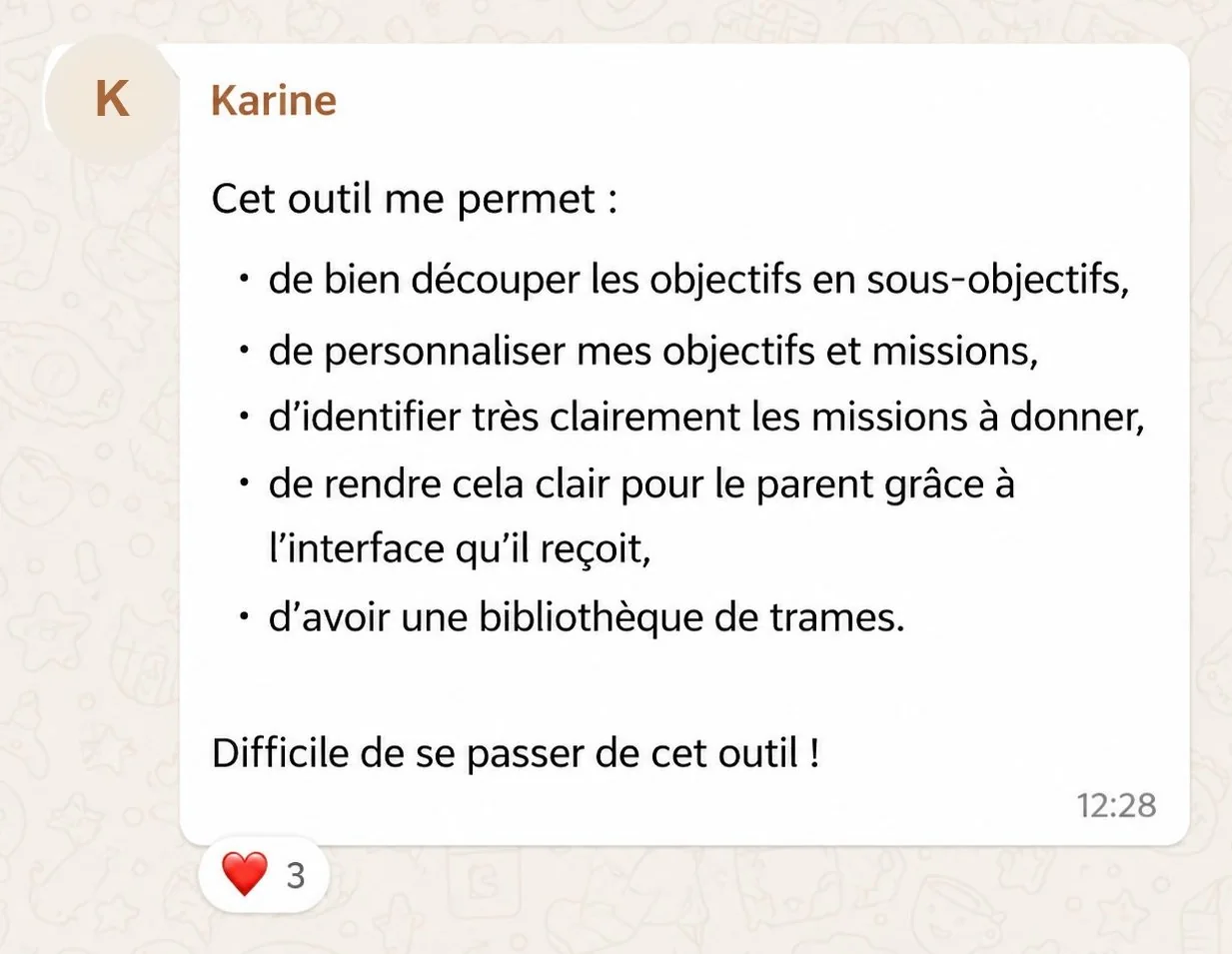 Retour de Karine