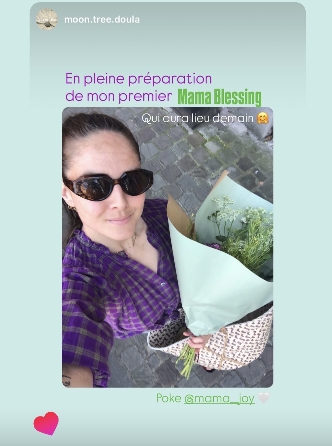 Message d'une participante après la formation