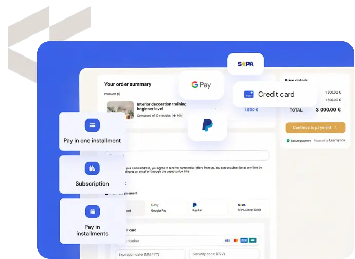 offer creation, simplified checkout, order management