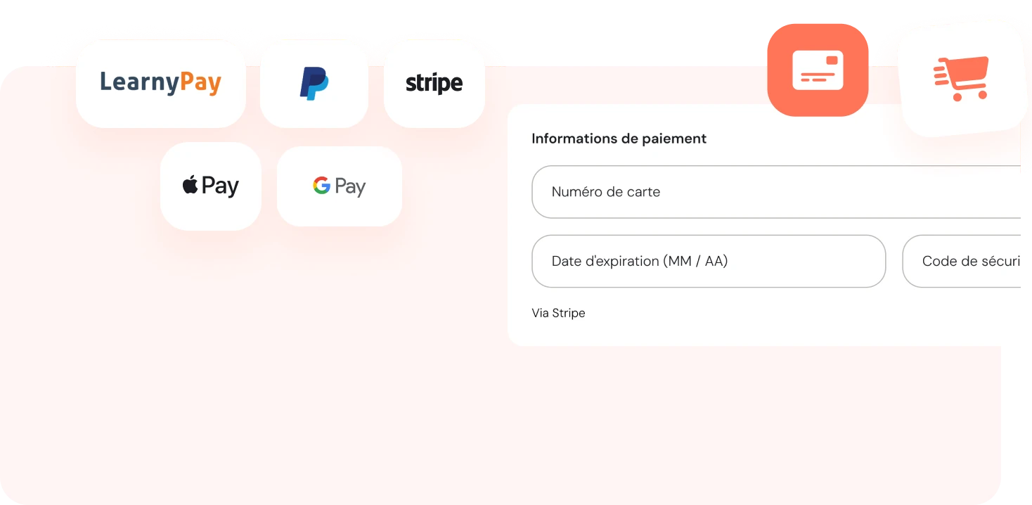 Paiements intégrés et sécurisés