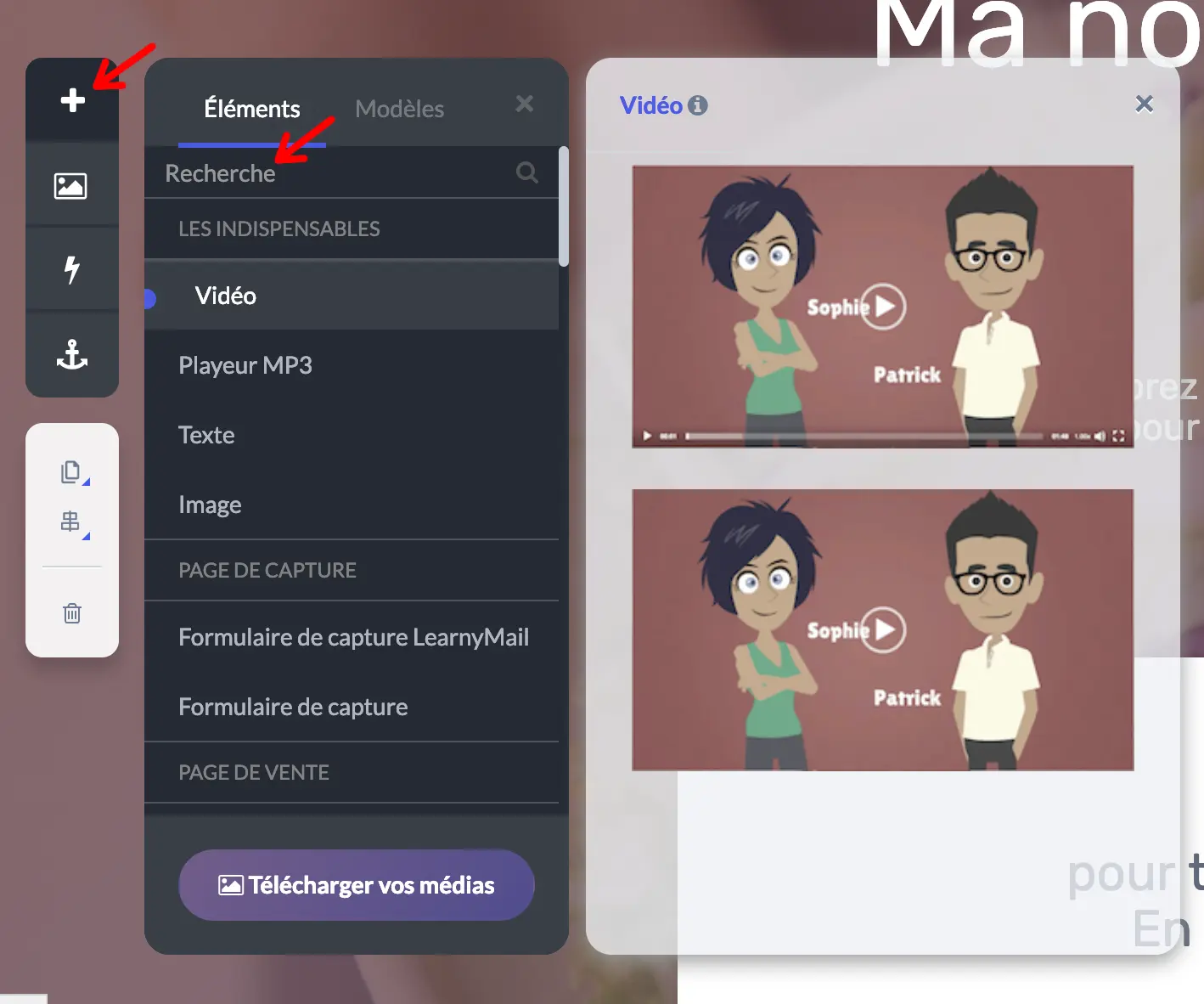 Nouvelle barre de recherche d’éléments