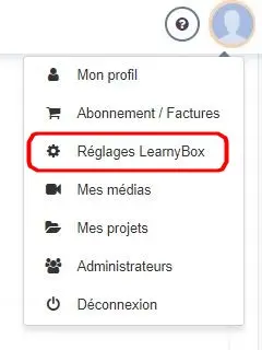 Illustration - Accès aux réglages/thèmes