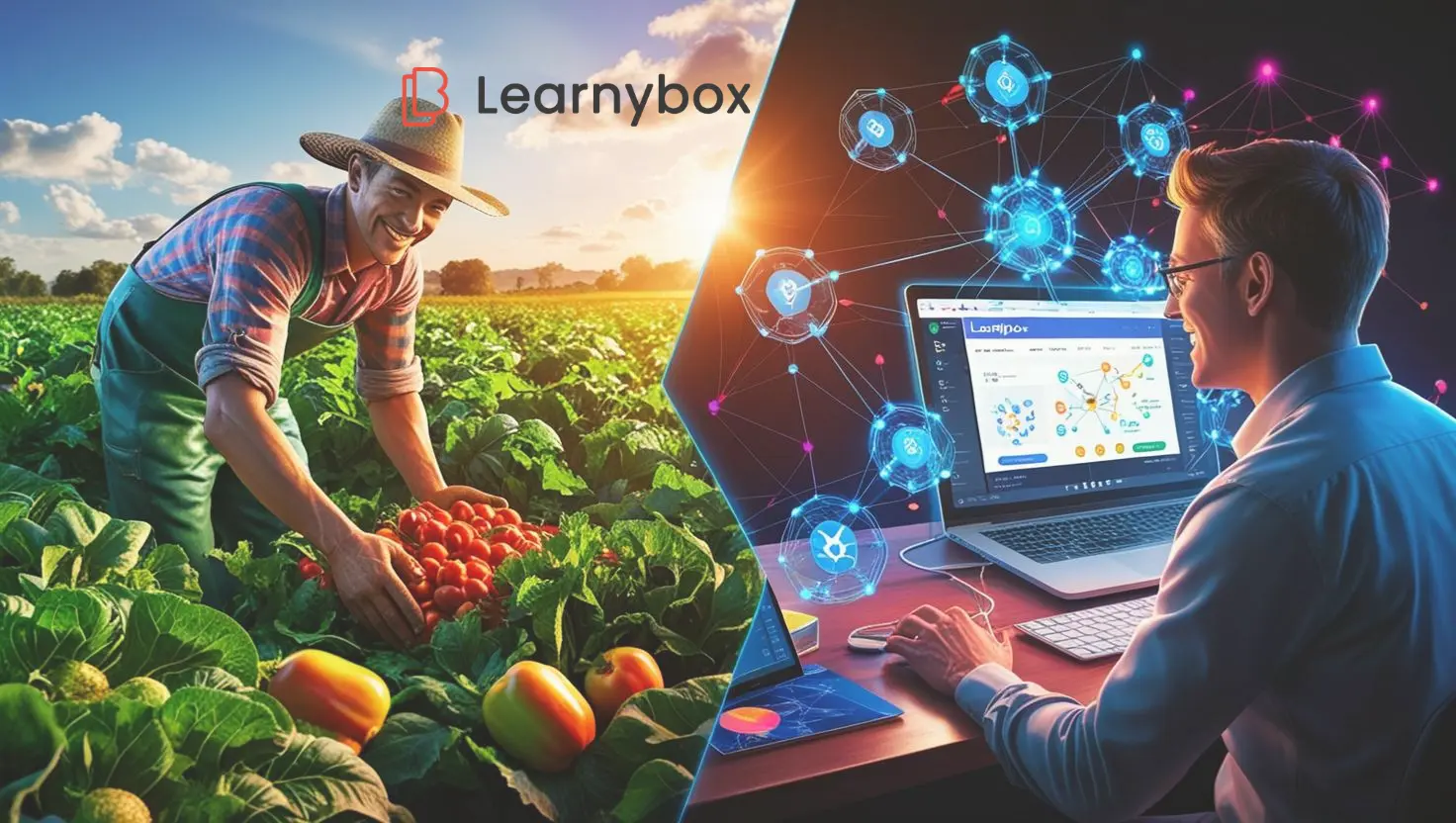 une personne a semé son terrain pour en récolter les fruits et va vendre son savoir en créant des formations en ligne avec LearnyBox