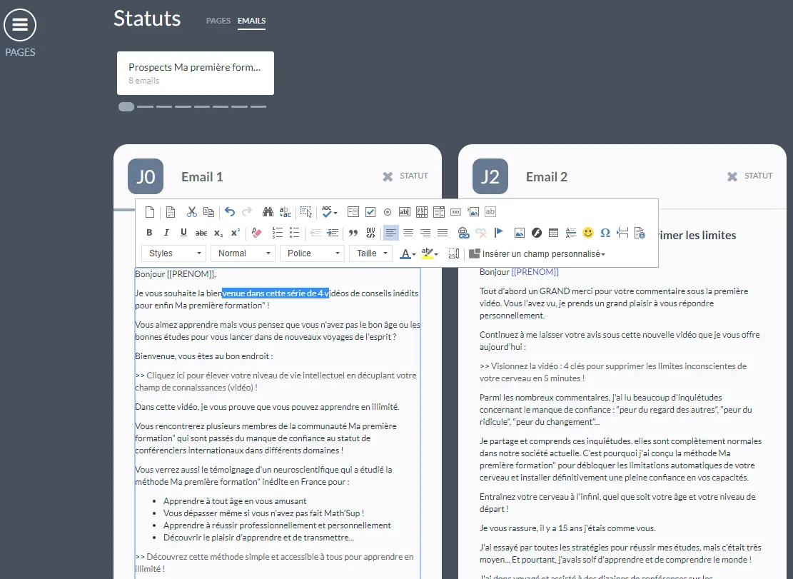 Checklist — vue d’ensemble