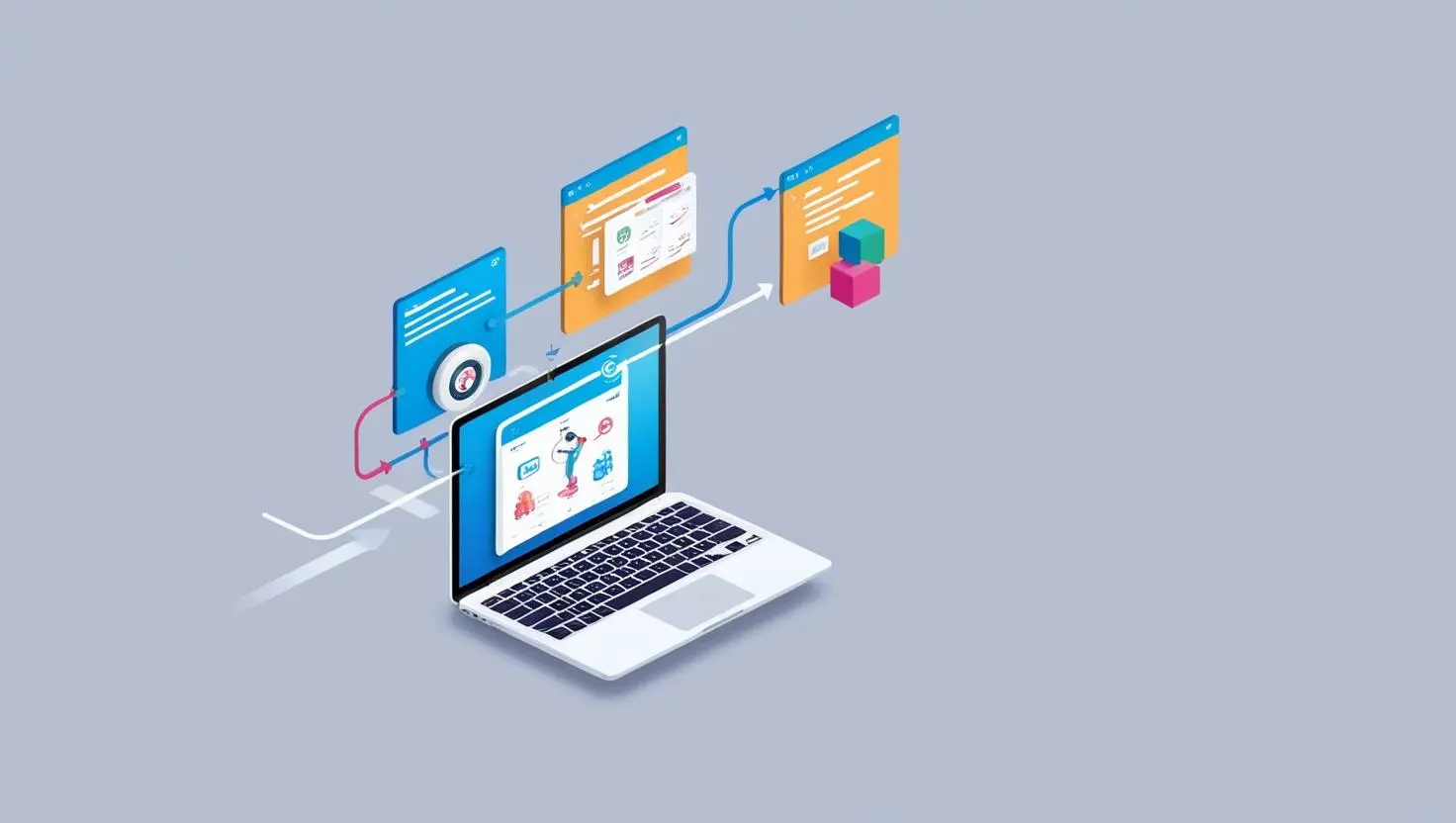 Illustration design de stratégie de contenu