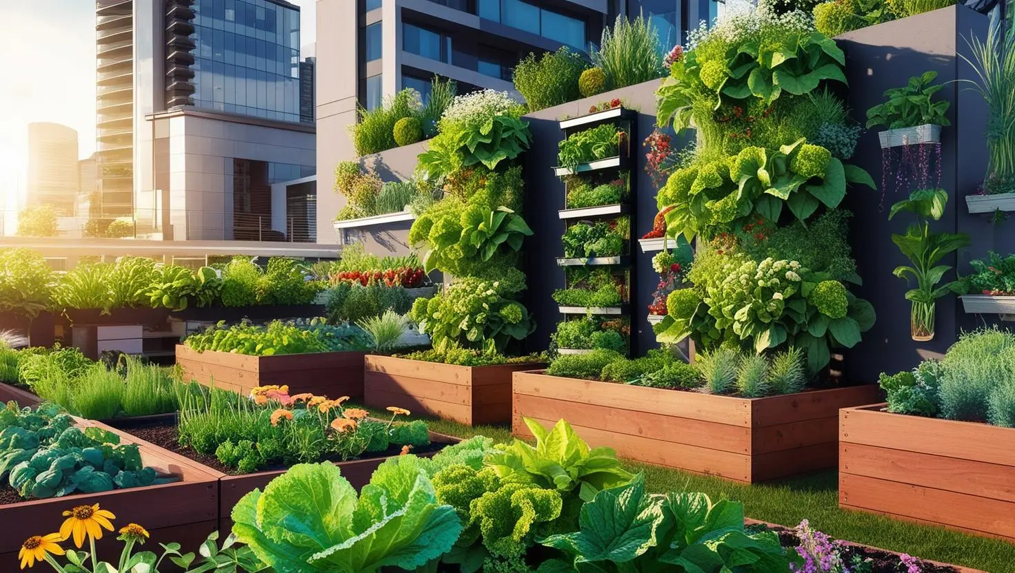Permaculture urbaine sur une terrasse
