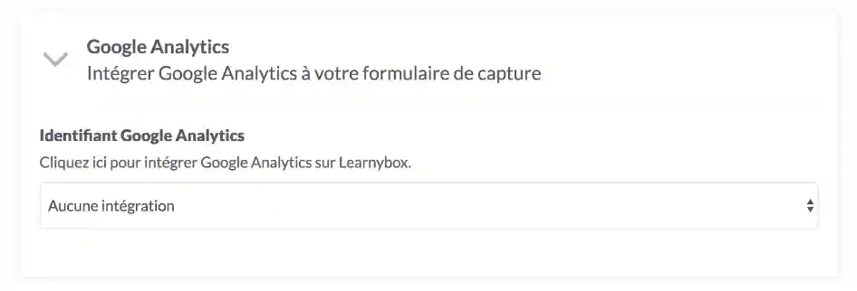 Formulaires de capture - Google Analytics