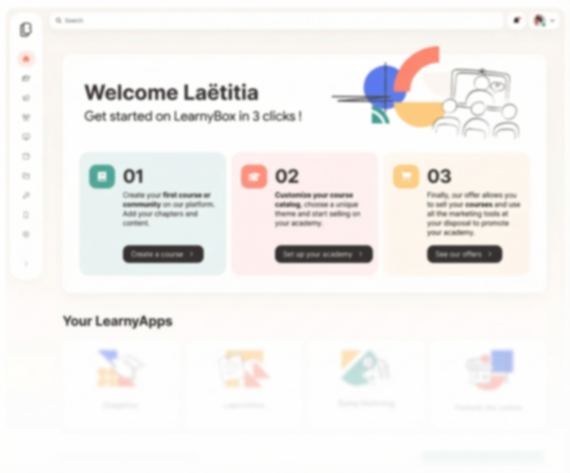 Homepage showcasing platform features