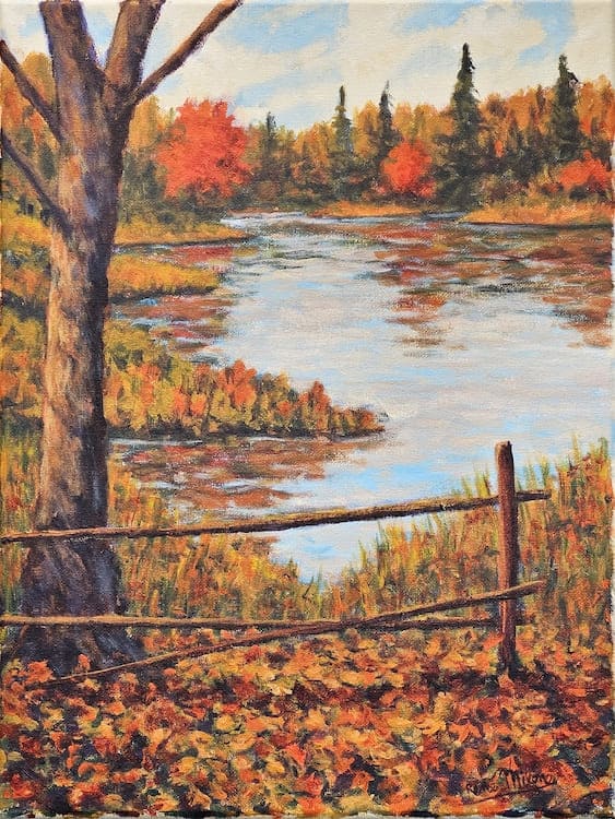 comment peindre rouge automne