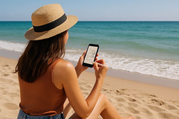 dessiner%20sur%20smartphone%20pendant%20vacances%20(1)