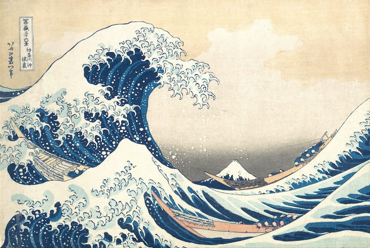bleu selon goethe hokusai