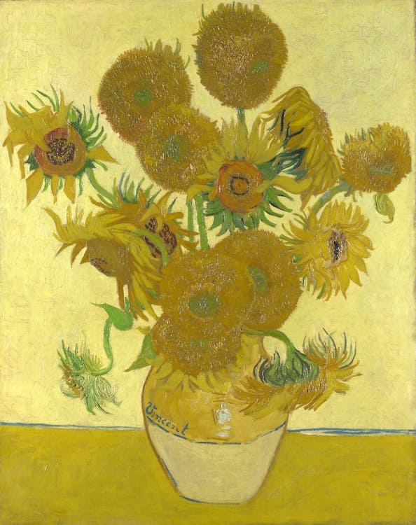 jaune selon goethe tournesol van gogh