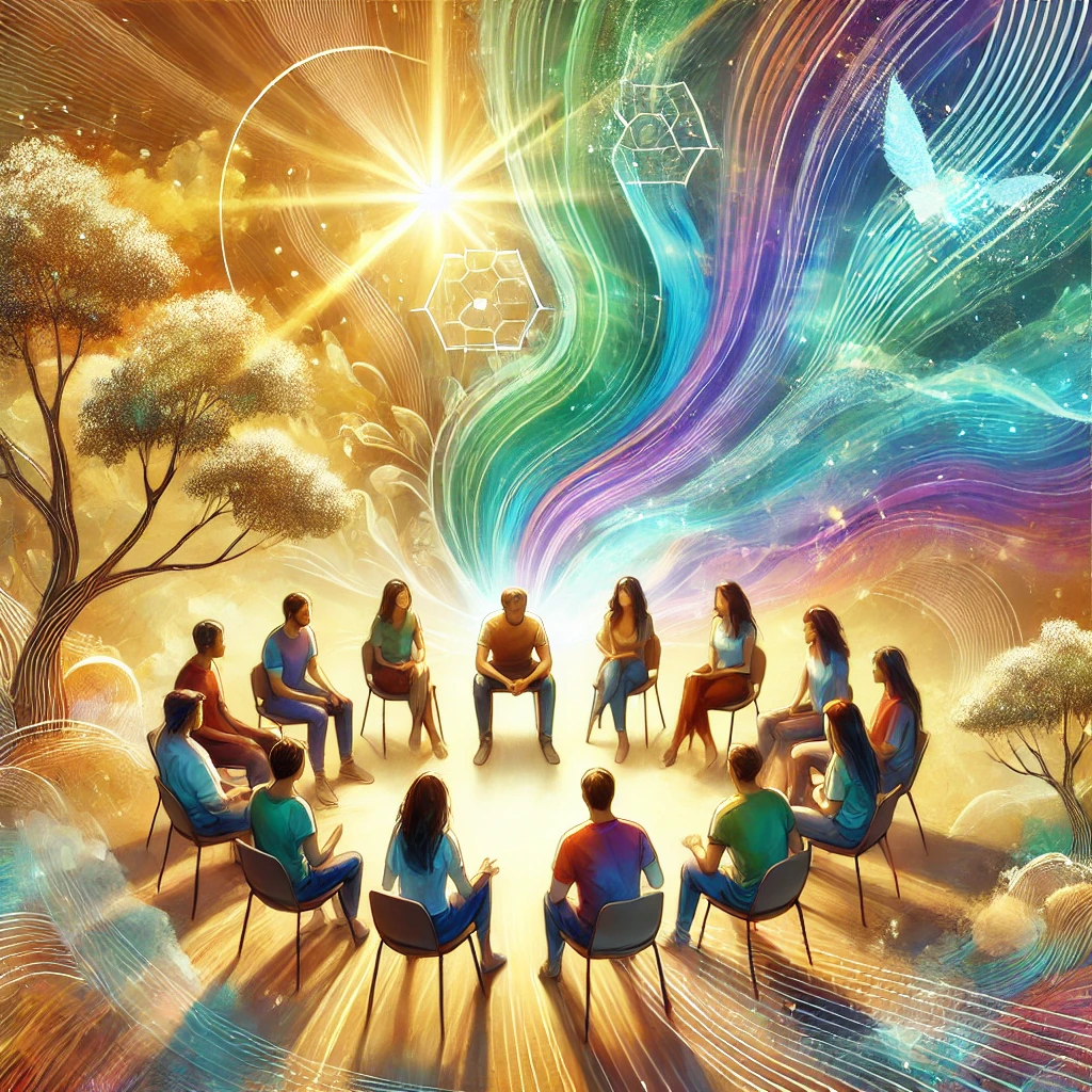 DALL%C2%B7E%202025-01-03%2010_10_52%20-%20A%20dynamic%20and%20vibrant%20illustration%20of%20a%20group%20of%2015%20people%20sitting%20in%20a%20circle%20in%20a%20serene%2C%20uplifting%20environment_%20The%20setting%20combines%20natural%20elemen