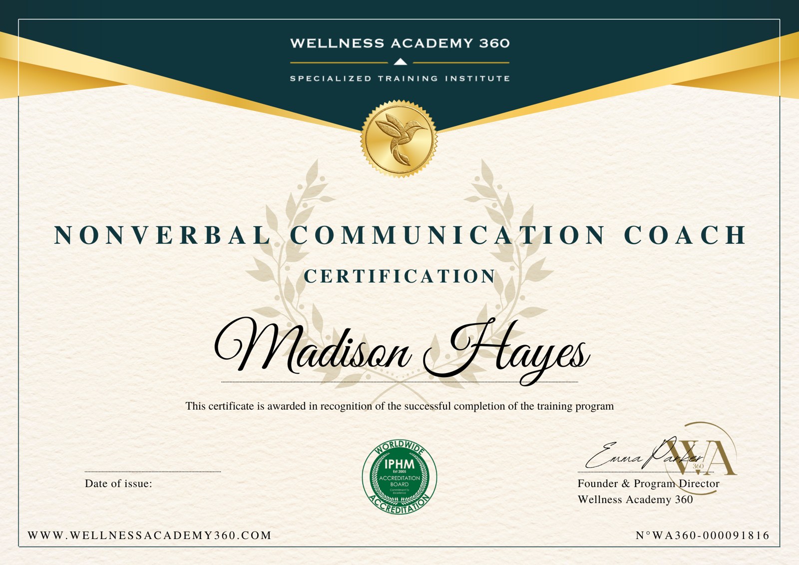 Nonverbal Communication Coach Certificate
